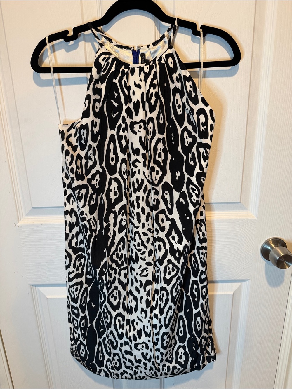 JAYGODFREY Black & White Halter Animal Print Dress